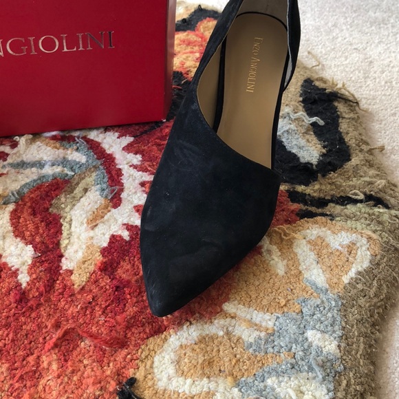 Enzo Angiolini Black Suede Heels - Picture 4 of 5